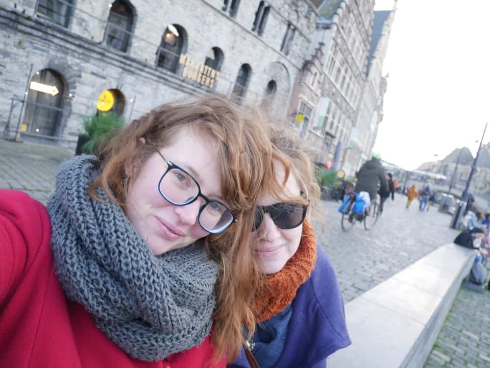 Selfie on the Graslei in Ghent