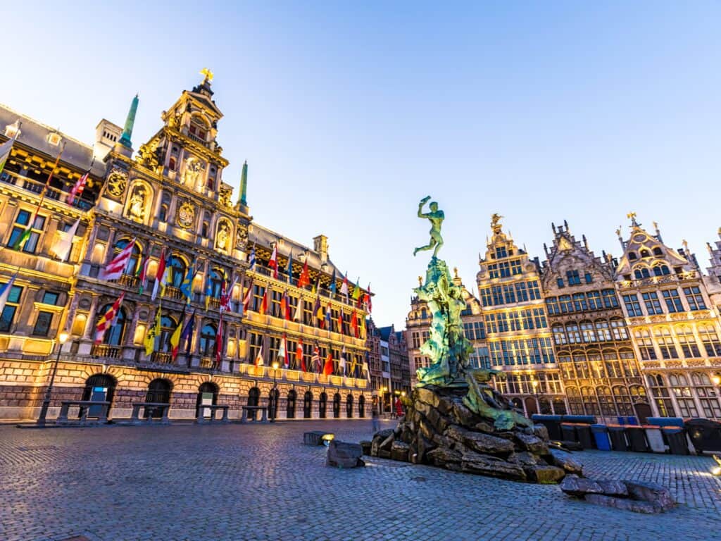 View of the Grote Markt of Antwerp, Belgium.
