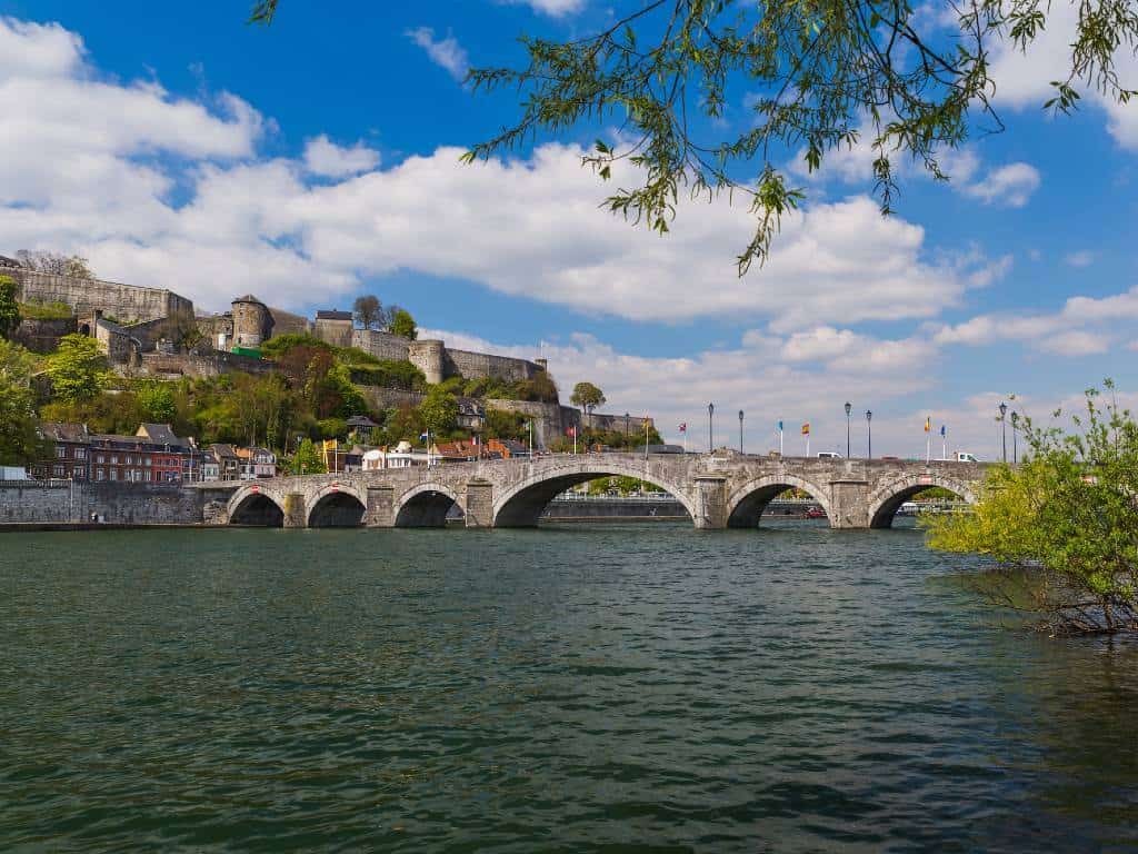 a bridge in Namur, a location for the one of the Castle Hotels in Belgium