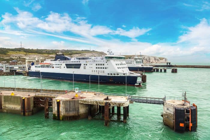 ferry on the Dover harbor
