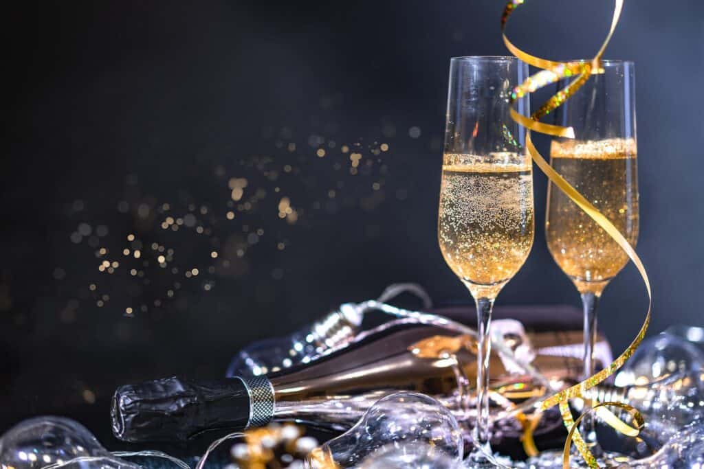 champagne glasses celebration
