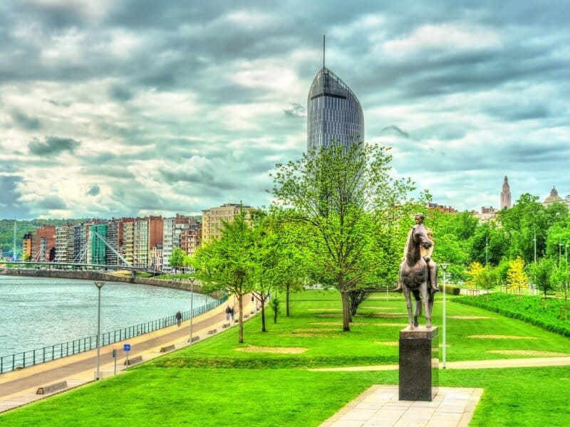 A statue of King Albert I at Liège, Belgium