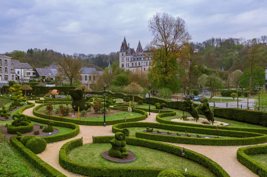 Trimmed bushes in topiary park Durbuy