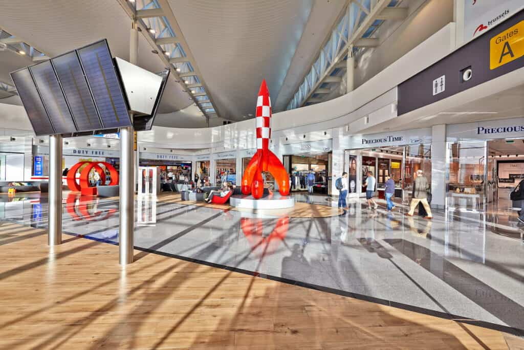 Interior of Brussels Airport.