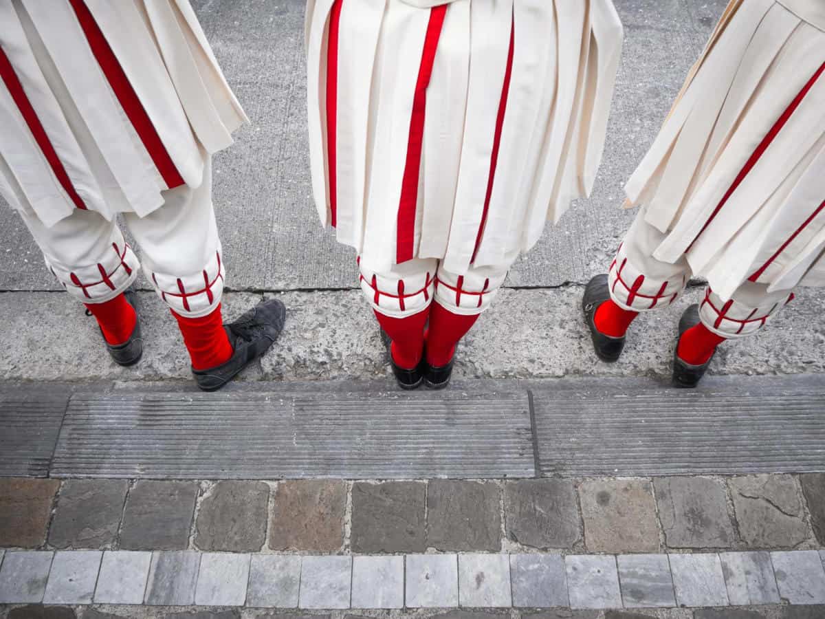 Traditional shoes in Ommegang Festival.