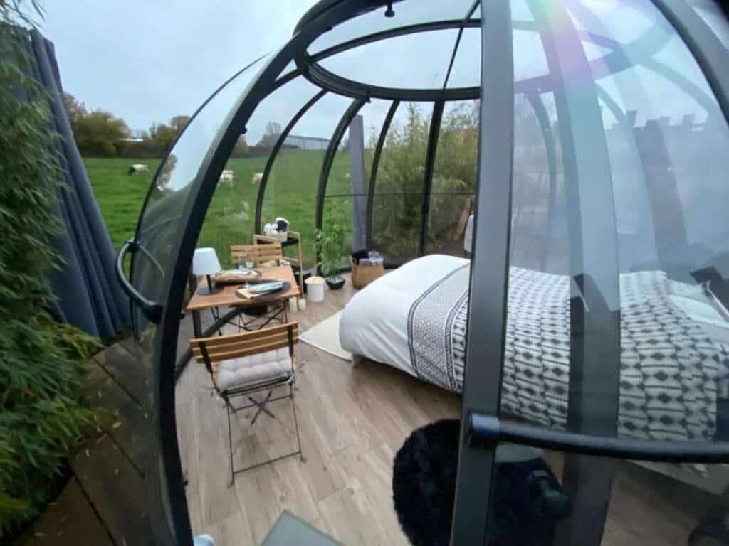 Exterior view of 'Home Sweet Dome' in Bouillon with Forest Serenity