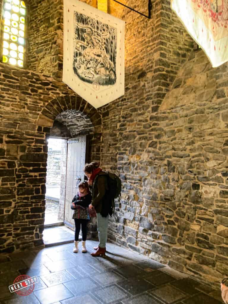 My family working in the Little Guide at Gravensteen Castle.