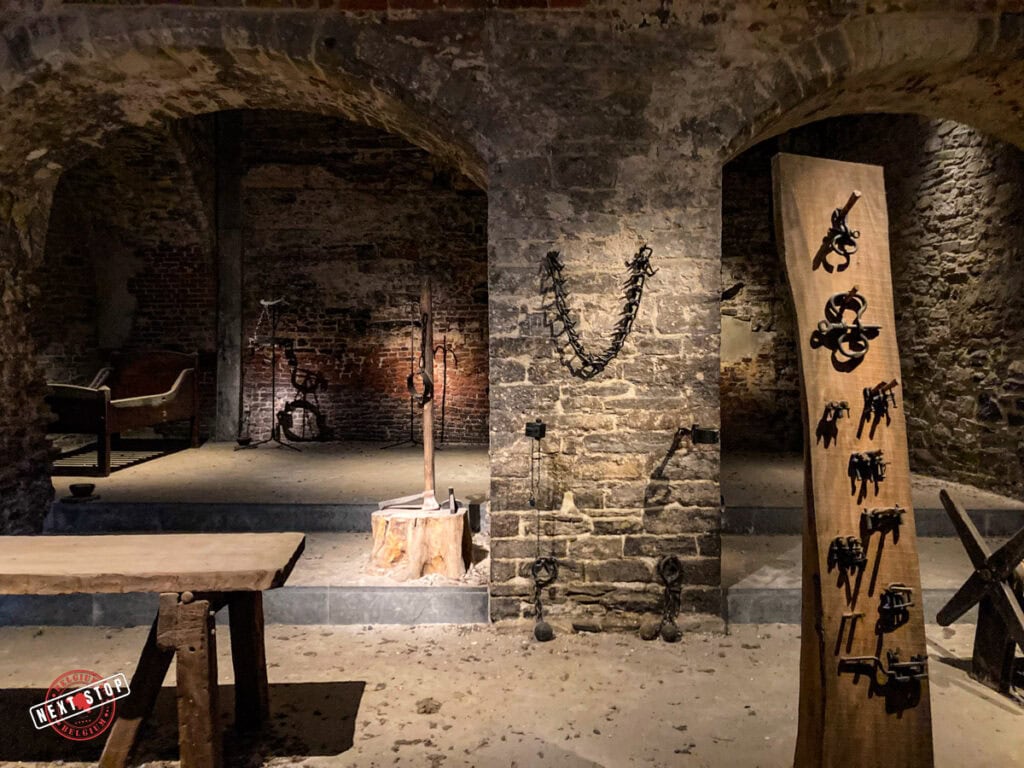 The dungeon with torture equipment at the Castle of the Counts.