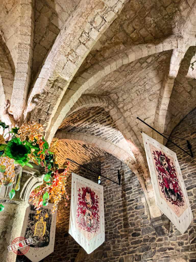 A close-up of the ceilings at Gravensteen Castle.