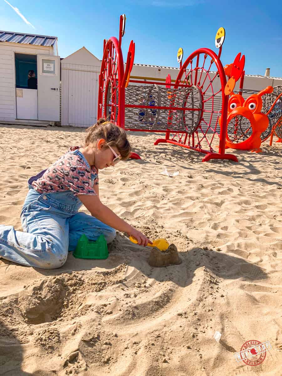 My daughter playing in a beachclub playground.