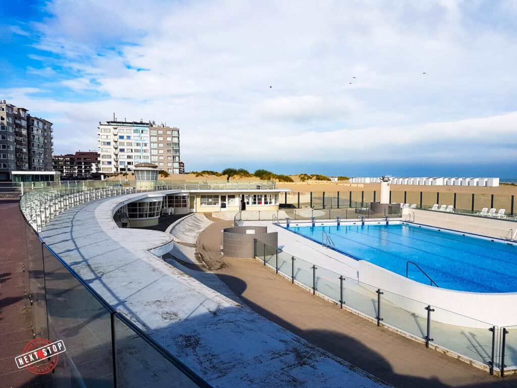 The public pool at the beach of Oostduinkerke.