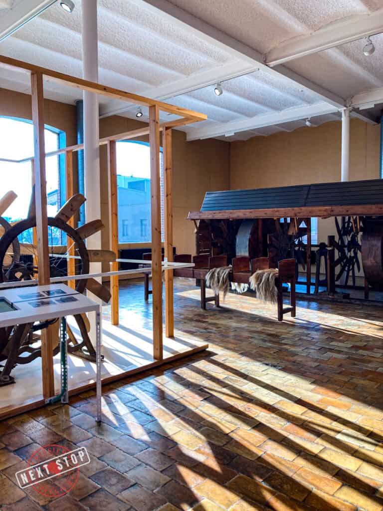 Vintage textile machines at the Texture Museum in Kortrijk.