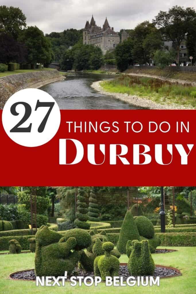 Pinterest image saying "27 Things to do in Durbuy"
