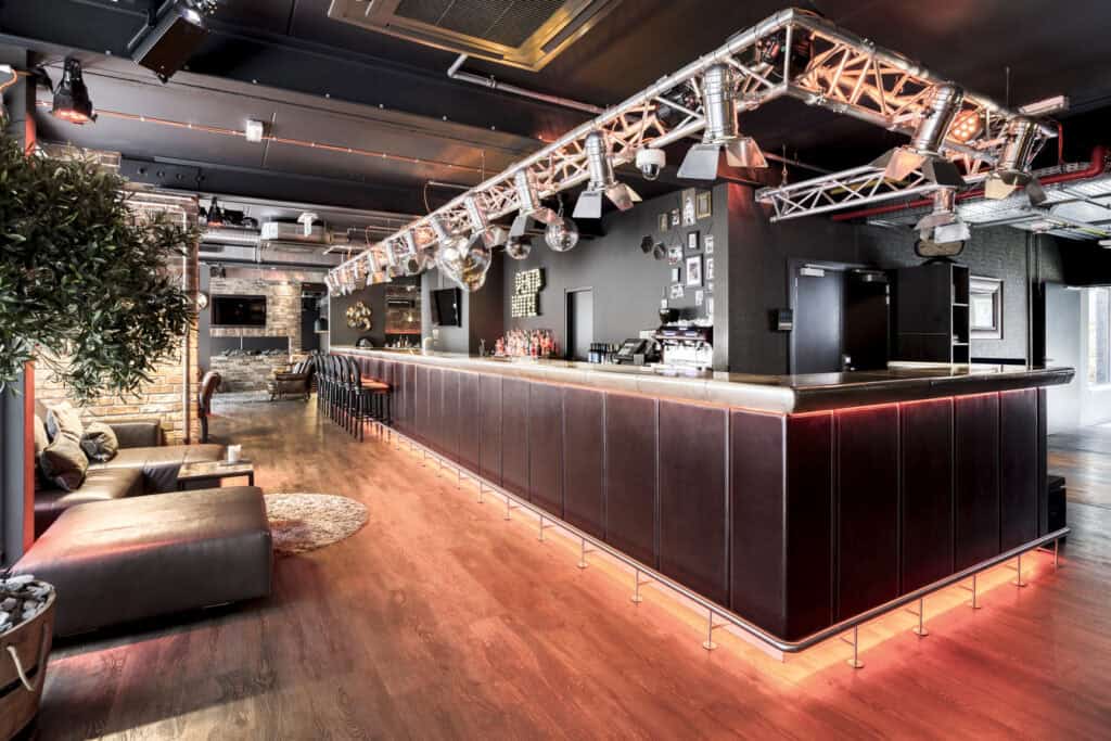 Bar counter in a hotel in Brussels