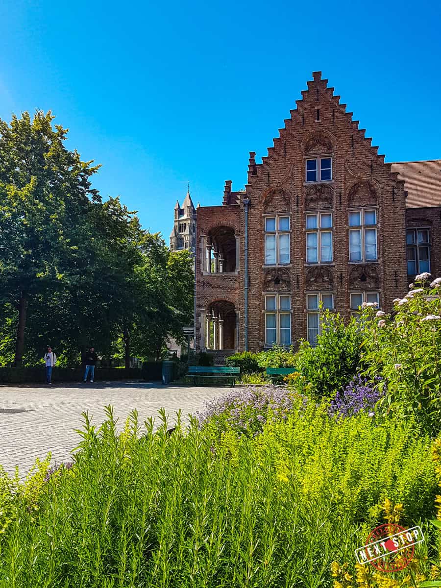 View of the historic St. Johnโs Hospital.