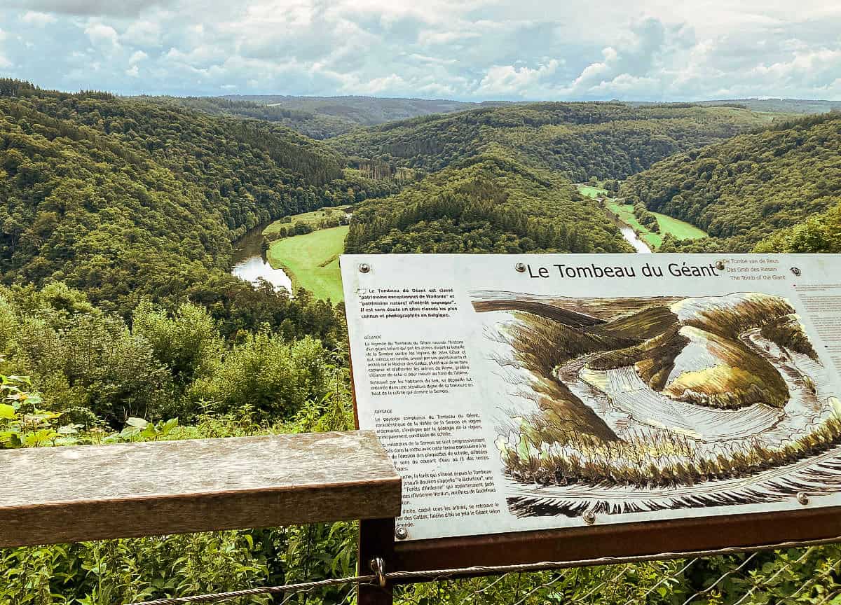 A scenic view of "Le Tombeau du Géant" (The Giant's Tomb) in Belgium.